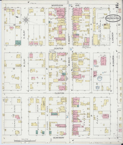 Sanborn Fire Insurance Map from Collinsville, Madison County, Illinois (1893), Sheet #0002 - Complete Map Set gallery image, historic Sanborn map, vintage wall art, Illinois Illinois
