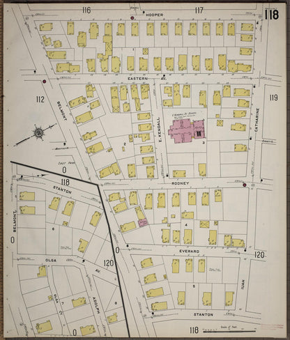 Sanborn Fire Insurance Map from Worcester, Worcester County, Massachusetts (1910), Sheet #0118 - Historic Sanborn Fire Insurance Map Print, vintage old map wall art, antique decor, genealogy gift, Massachusetts Massachusetts map