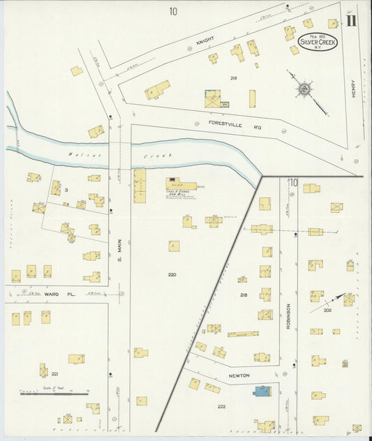 Sanborn Fire Insurance Map from Silver Creek, Chautauqua County, New York (1913), Sheet #0011 - Historic Sanborn Fire Insurance Map Print, vintage old map wall art, antique decor, genealogy gift, New York New York map