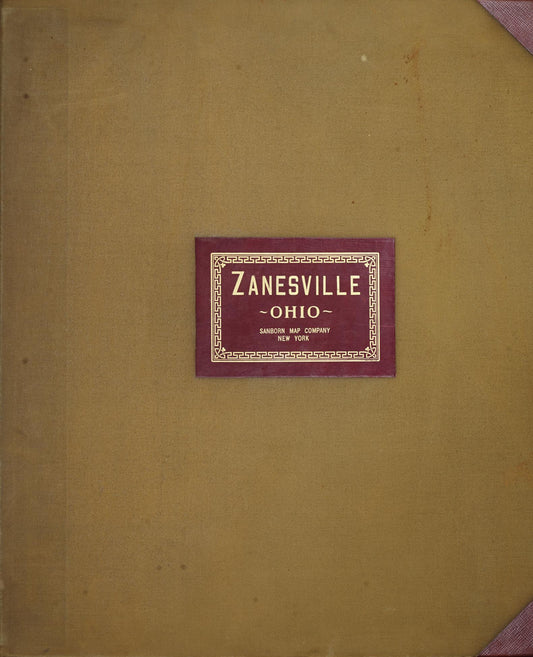 Sanborn Fire Insurance Map from Zanesville, Muskingum County, Ohio (1950), Sheet #0001 - Historic Sanborn Fire Insurance Map Print, vintage old map wall art, antique decor, genealogy gift, Ohio Ohio map