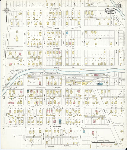 Sanborn Fire Insurance Map from Decorah, Winneshiek County, Iowa (1914), Sheet #0011 - Historic Sanborn Fire Insurance Map Print