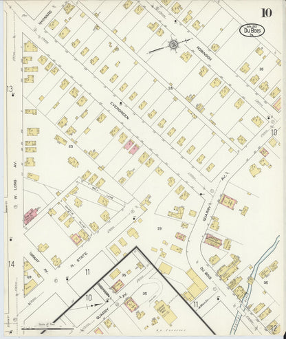 Sanborn Fire Insurance Map from Du Bois, Clearfield County, Pennsylvania (1913), Sheet #0010 - Historic Sanborn Fire Insurance Map Print, vintage old map wall art, antique decor, genealogy gift, Pennsylvania Pennsylvania map