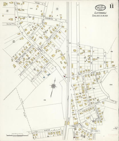 Sanborn Fire Insurance Map from Saugus, Essex County, Massachusetts (1922), Sheet #0011 - Complete Map Set gallery image, historic Sanborn map, vintage wall art, Massachusetts Massachusetts