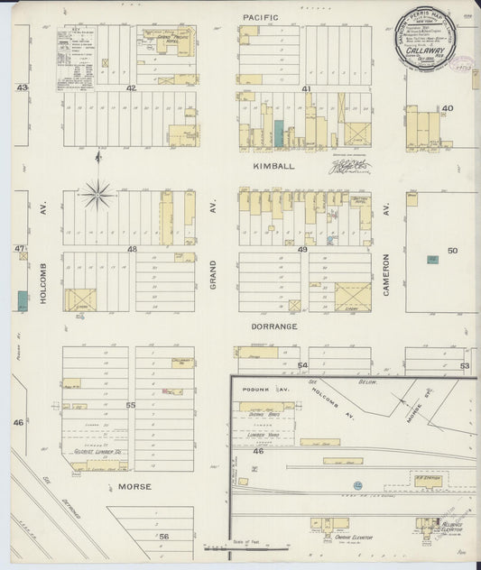 Sanborn Fire Insurance Map from Callaway, Custer County, Nebraska (1893), Sheet #0001 - Historic Sanborn Fire Insurance Map Print, vintage old map wall art, antique decor, genealogy gift, Nebraska Nebraska map