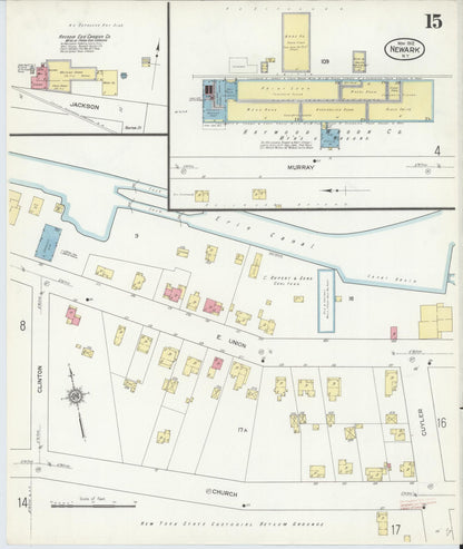 Sanborn Fire Insurance Map from Newark, Wayne County, New York (1912), Sheet #0015 - Complete Map Set gallery image, historic Sanborn map, vintage wall art, New York New York