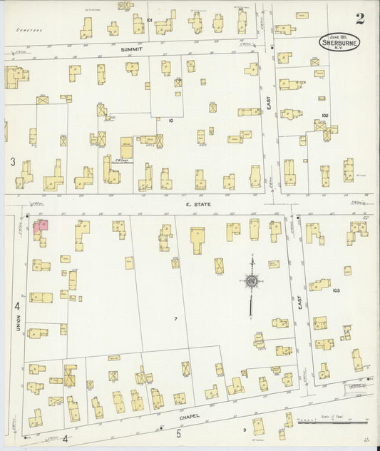 Sanborn Fire Insurance Map from Sherburne, Chenango County, New York (1911), Sheet #0002 - Historic Sanborn Fire Insurance Map Print, vintage old map wall art, antique decor, genealogy gift, New York New York map