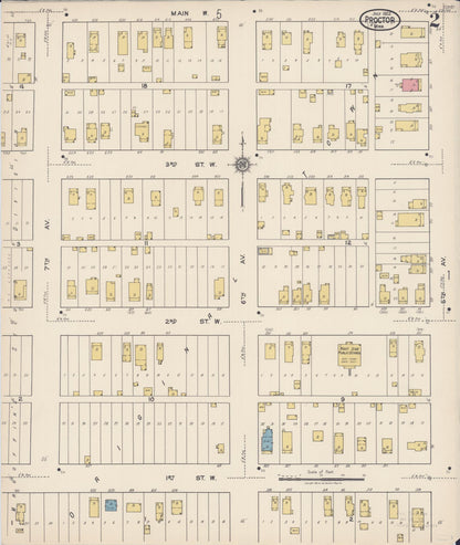 Sanborn Fire Insurance Map from Proctor, Saint Louis County, Minnesota (1922), Sheet #0002 - Complete Map Set gallery image, historic Sanborn map, vintage wall art, Minnesota Minnesota