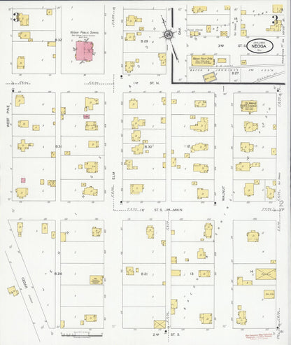 Sanborn Fire Insurance Map from Neoga, Cumberland County, Illinois (1930), Sheet #0003 - Complete Map Set gallery image, historic Sanborn map, vintage wall art, Illinois Illinois