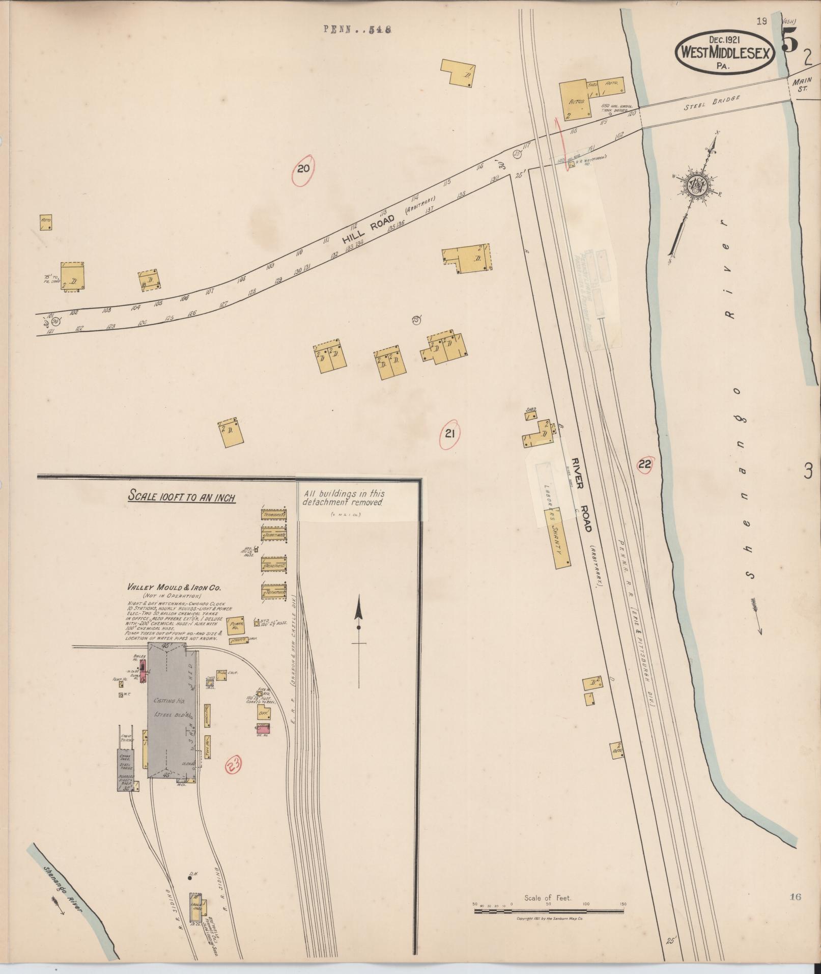 Sanborn Fire Insurance Map from West Middlesex, Mercer County, Pennsylvania (1937), Sheet #0005 - Complete Map Set gallery image, historic Sanborn map, vintage wall art, Pennsylvania Pennsylvania