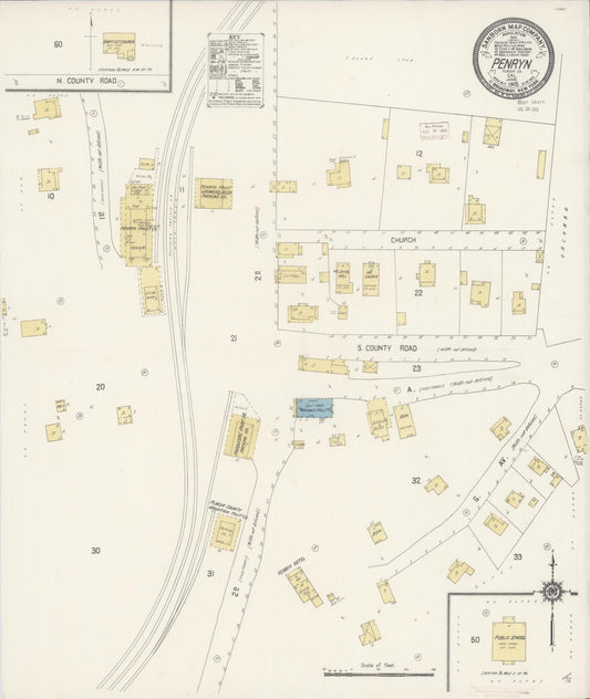 Sanborn Fire Insurance Map from Penryn, Placer County, California. (1915) – Historic Sanborn Fire Insurance Map Print