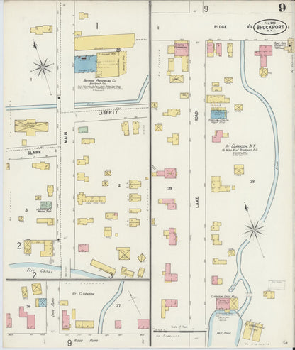 Sanborn Fire Insurance Map from Brockport, Monroe County, New York (1898), Sheet #0009 - Complete Map Set gallery image, historic Sanborn map, vintage wall art, New York New York