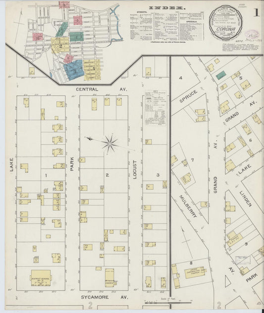 Sanborn Fire Insurance Map from Corona, Queens County, New York (1893), Sheet #0001 - Complete Map Set gallery image, historic Sanborn map, vintage wall art, New York New York