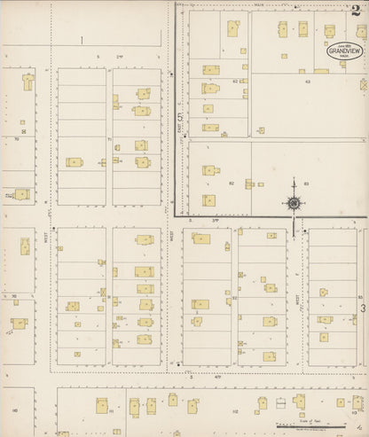 Sanborn Fire Insurance Map from Grandview, Yakima County, Washington (1920), Sheet #0002 - Complete Map Set gallery image, historic Sanborn map, vintage wall art, Washington Washington