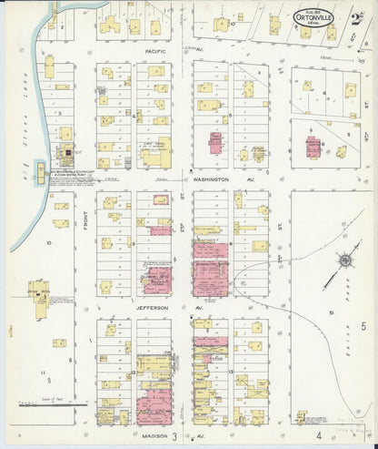 Sanborn Fire Insurance Map from Ortonville, Big Stone County, Minnesota (1915), Sheet #0002 - Historic Sanborn Fire Insurance Map Print, vintage old map wall art, antique decor, genealogy gift, Minnesota Minnesota map
