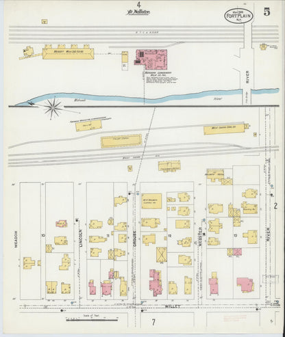 Sanborn Fire Insurance Map from Fort Plain, Montgomery County, New York (1906), Sheet #0005 - Complete Map Set gallery image, historic Sanborn map, vintage wall art, New York New York