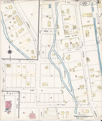 Sanborn Fire Insurance Map from Dubois, Clark County, Idaho (1929), Sheet #0003 - Complete Map Set gallery image, historic Sanborn map, vintage wall art, Idaho Idaho