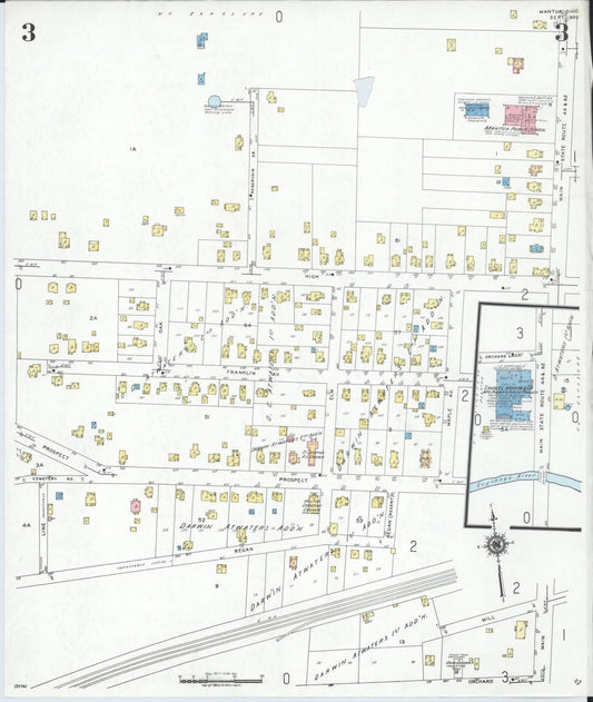Sanborn Fire Insurance Map from Mantua, Portage County, Ohio (1950), Sheet #0003 - Historic Sanborn Fire Insurance Map Print, vintage old map wall art, antique decor, genealogy gift, Ohio Ohio map