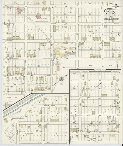 Sanborn Fire Insurance Map from Juniata, Blair County, Pennsylvania (1915), Sheet #0005 - Complete Map Set gallery image, historic Sanborn map, vintage wall art, Pennsylvania Pennsylvania
