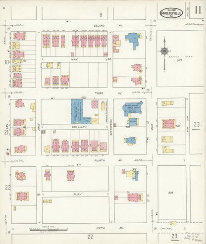 Sanborn Fire Insurance Map from Phoenixville, Chester County, Pennsylvania (1921), Sheet #0011 - Complete Map Set gallery image, historic Sanborn map, vintage wall art, Pennsylvania Pennsylvania