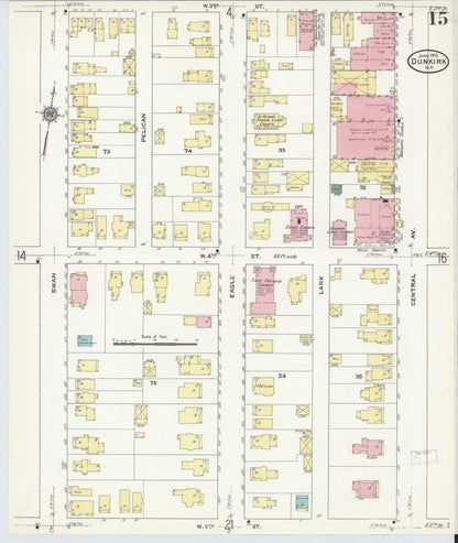 Sanborn Fire Insurance Map from Dunkirk, Chautauqua County, New York (1910), Sheet #0015 - Complete Map Set gallery image, historic Sanborn map, vintage wall art, New York New York