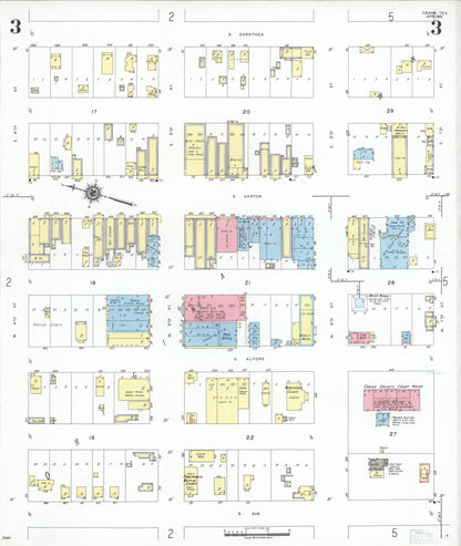Sanborn Fire Insurance Map from Crane, Crane County, Texas (1951), Sheet #0003 - Historic Sanborn Fire Insurance Map Print, vintage old map wall art, antique decor, genealogy gift, Texas Texas map