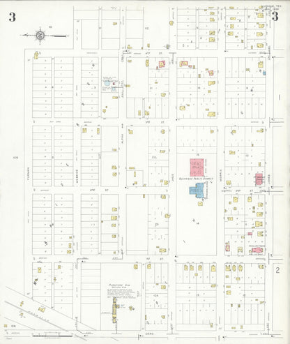 Sanborn Fire Insurance Map from Quitaque, Briscoe County, Texas (1936), Sheet #0003 - Complete Map Set gallery image, historic Sanborn map, vintage wall art, Texas Texas