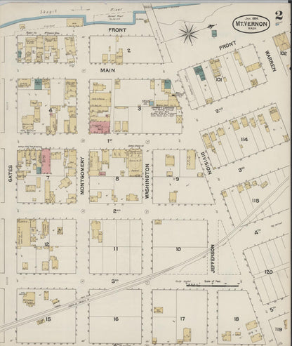 Sanborn Fire Insurance Map from Mount Vernon, Skagit County, Washington (1894), Sheet #0002 - Complete Map Set gallery image, historic Sanborn map, vintage wall art, Washington Washington