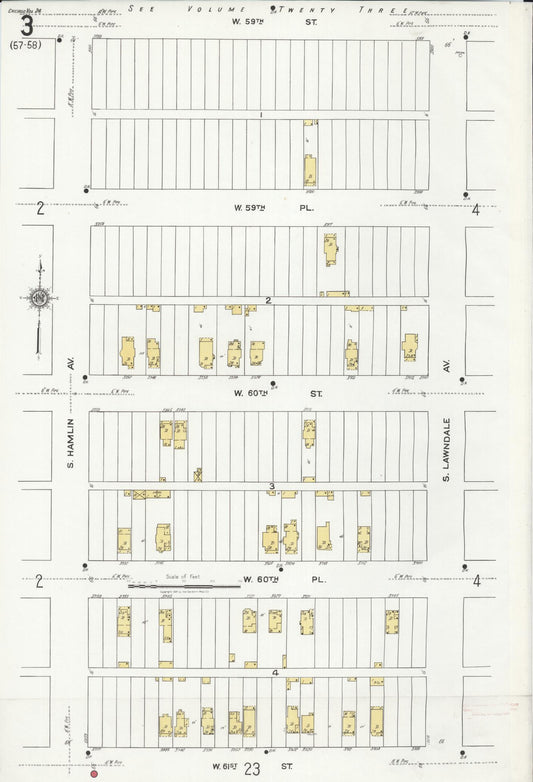 Sanborn Fire Insurance Map from Chicago, Cook County, Illinois (1920), Sheet #0003 - Historic Sanborn Fire Insurance Map Print, vintage old map wall art, antique decor, genealogy gift, Illinois Illinois map