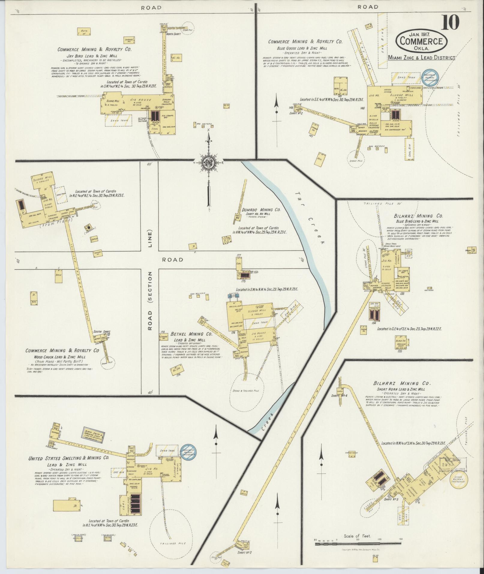 Sanborn Fire Insurance Map from Commerce, Ottawa County, Oklahoma (1917), Sheet #0010 - Complete Map Set gallery image, historic Sanborn map, vintage wall art, Oklahoma Oklahoma
