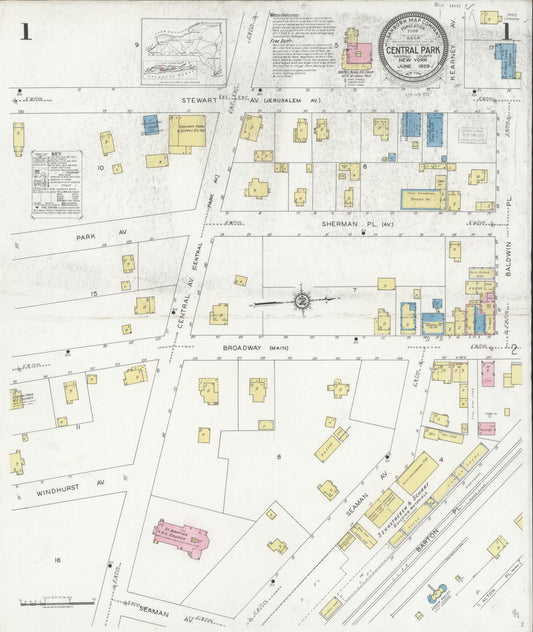 Sanborn Fire Insurance Map from Central Park, Nassau County, New York. (1929) – Historic Sanborn Fire Insurance Map Print