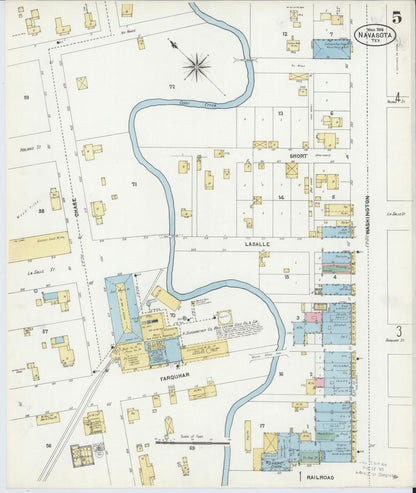 Sanborn Fire Insurance Map from Navasota, Grimes County, Texas (1906), Sheet #0005 - Complete Map Set gallery image, historic Sanborn map, vintage wall art, Texas Texas