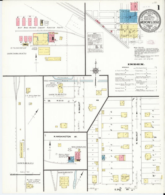 Sanborn Fire Insurance Map from Medicine Lodge, Barber County, Kansas. (1911) – Historic Sanborn Fire Insurance Map Print