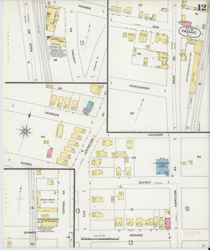 Sanborn Fire Insurance Map from Passaic, Passaic County, New Jersey (1899), Sheet #0012 - Complete Map Set gallery image, historic Sanborn map, vintage wall art, New Jersey New Jersey