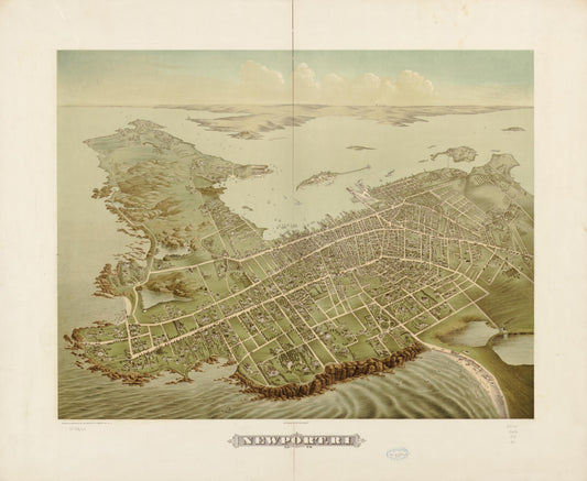 Newport, R.I. 1878. (1878) – Historic Bird’s-Eye View Panorama Print