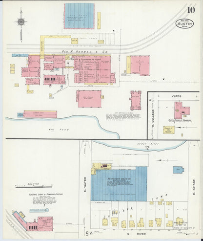Sanborn Fire Insurance Map from Austin, Mower County, Minnesota (1910), Sheet #0010 - Complete Map Set gallery image, historic Sanborn map, vintage wall art, Minnesota Minnesota