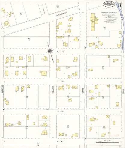Sanborn Fire Insurance Map from Grangeville, Idaho County, Idaho (1910), Sheet #0003 - Complete Map Set gallery image, historic Sanborn map, vintage wall art, Grangeville Idaho