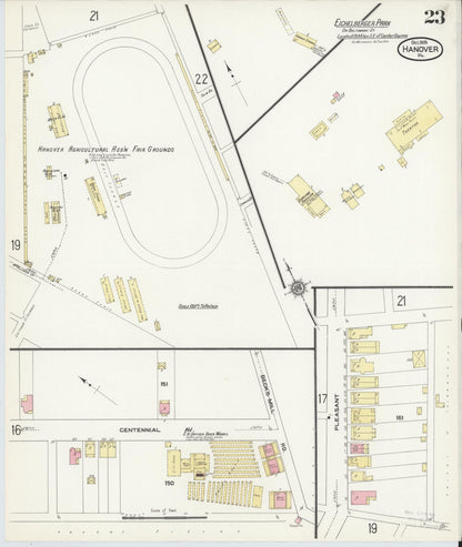 Sanborn Fire Insurance Map from Hanover, York County, Pennsylvania (1909), Sheet #0023 - Complete Map Set gallery image, historic Sanborn map, vintage wall art, Pennsylvania Pennsylvania