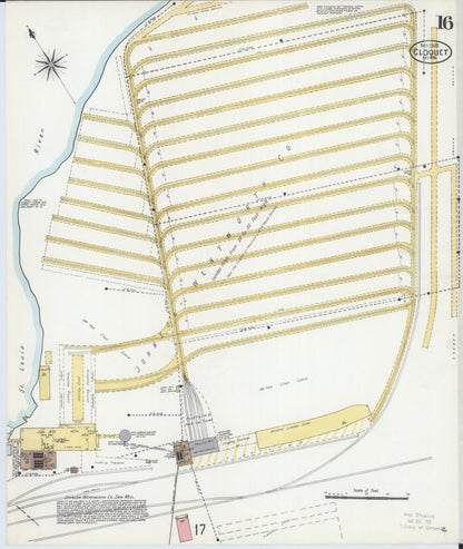 Sanborn Fire Insurance Map from Cloquet, Carlton County, Minnesota (1905), Sheet #0016 - Complete Map Set gallery image, historic Sanborn map, vintage wall art, Minnesota Minnesota