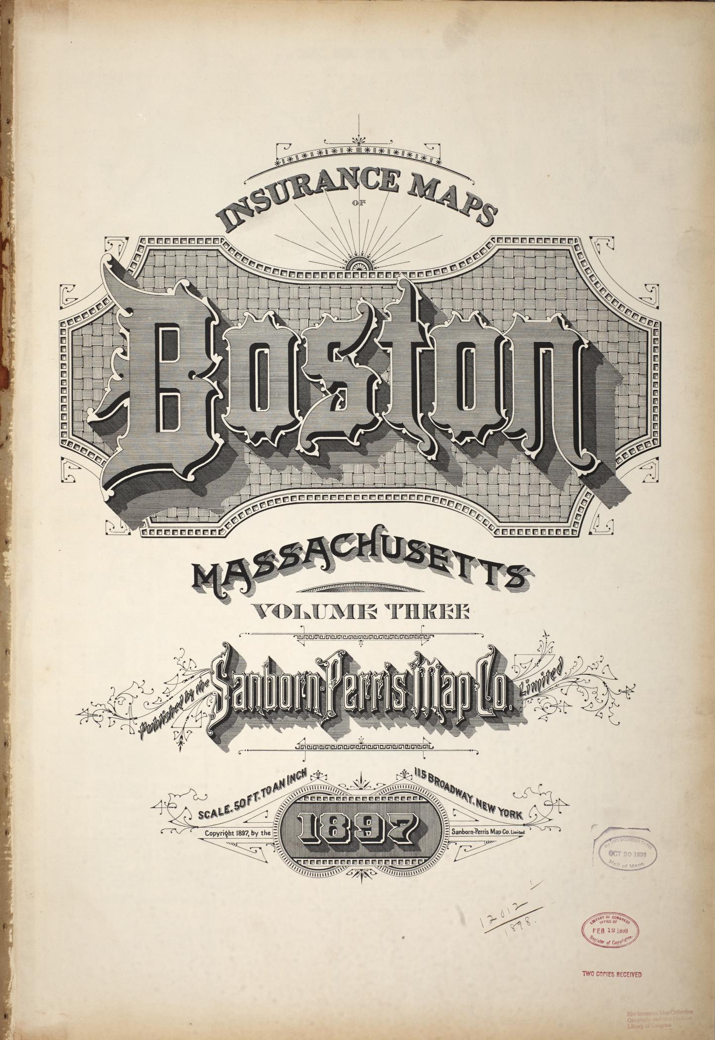 Sanborn Fire Insurance Map from Boston, Suffolk County, Massachusetts (1897), Sheet #0001 - Complete Map Set gallery image, historic Sanborn map, vintage wall art, Massachusetts Massachusetts