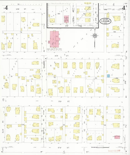 Sanborn Fire Insurance Map from Logan, Harrison County, Iowa (1930), Sheet #0004 - Historic Sanborn Fire Insurance Map Print