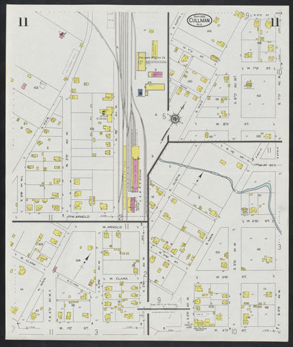 Sanborn Fire Insurance Map from Cullman, Cullman County, Alabama (1926), Sheet #0011 - Complete Map Set gallery image, historic Sanborn map, vintage wall art, Alabama Alabama