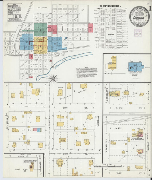 Sanborn Fire Insurance Map from Canton, Lincoln County, South Dakota. (1904) – Historic Sanborn Fire Insurance Map Print