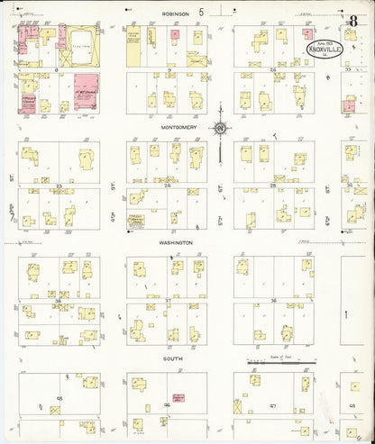 Sanborn Fire Insurance Map from Knoxville, Marion County, Iowa (1913), Sheet #0008 - Historic Sanborn Fire Insurance Map Print