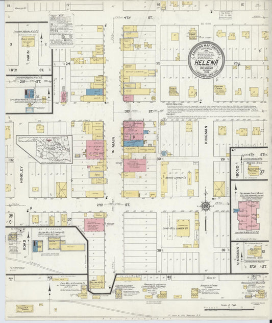 Sanborn Fire Insurance Map from Helena, Alfalfa County, Oklahoma. (1916) – Historic Sanborn Fire Insurance Map Print