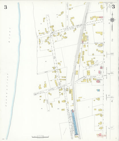 Sanborn Fire Insurance Map from Charlestown, Sullivan County, New Hampshire (1935), Sheet #0003 - Complete Map Set gallery image, historic Sanborn map, vintage wall art, New Hampshire New Hampshire