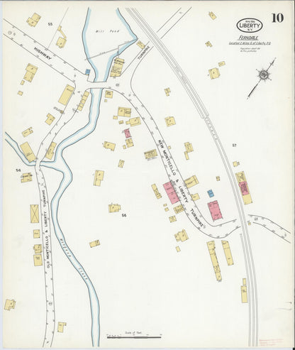Sanborn Fire Insurance Map from Liberty, Sullivan County, New York (1916), Sheet #0010 - Complete Map Set gallery image, historic Sanborn map, vintage wall art, New York New York