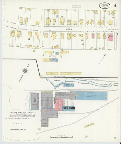 Sanborn Fire Insurance Map from Egypt, Lehigh County, Pennsylvania (1911), Sheet #0004 - Complete Map Set gallery image, historic Sanborn map, vintage wall art, Pennsylvania Pennsylvania