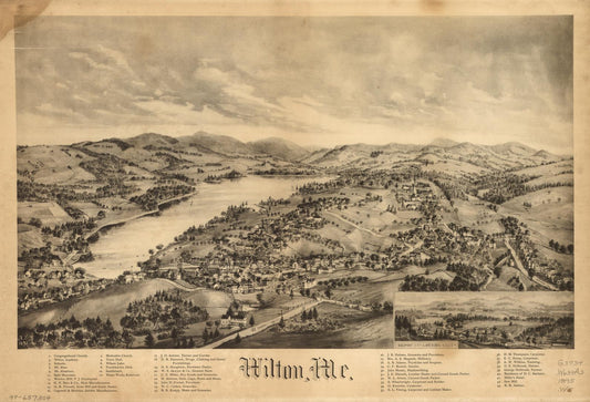 Wilton, Me. (1895) – Historic Bird’s-Eye View Panorama Print