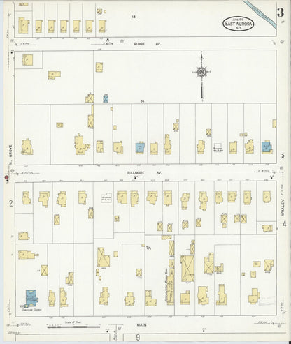 Sanborn Fire Insurance Map from East Aurora, Erie County, New York (1912), Sheet #0003 - Complete Map Set gallery image, historic Sanborn map, vintage wall art, New York New York