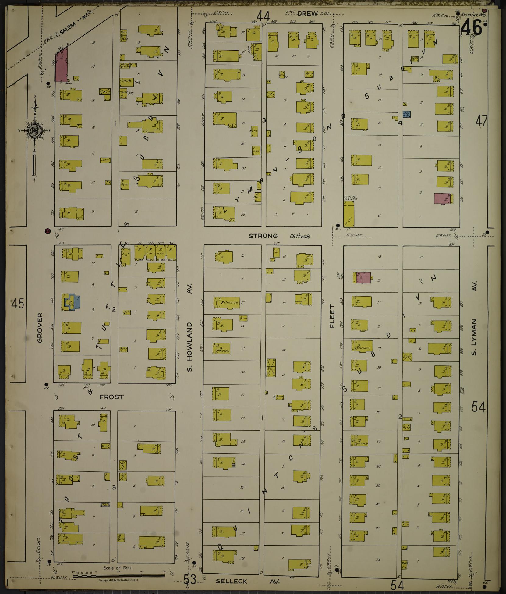 Sanborn Fire Insurance Map from Kenosha, Kenosha County, Wisconsin. (1918), Sheet 50